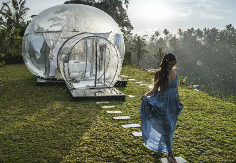 invisible bubble tent